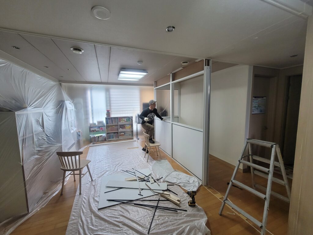 분당 야탑동 아파트 교습소 가벽 철거 시공사례 | 아파트 내부 철거 6 야탑동 교습소 내부 철거 작업